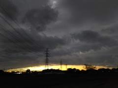 2016/10/23_曇天の夕暮れ