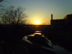 2017/03/04_元荒川の夕暮れ
