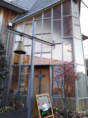 2016/12/25_クリスマスの夕暮れのガラスの教会