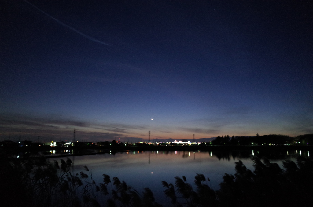 2014/12/23_伊佐沼の夕暮れ