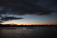 2015/12/27_伊佐沼の夕暮れ