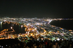 2016/08/12_夜、函館山から函館市街を望む