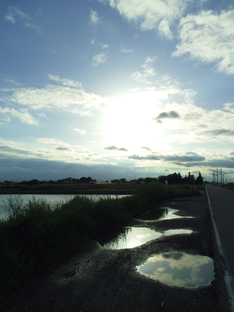 2017/05/14_水溜まりに晴れ間
