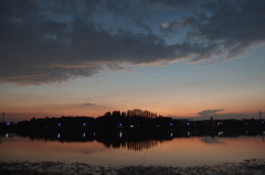 2015/10/17_伊佐沼の夕暮れ