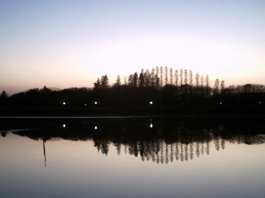 2015/12/20_伊佐沼の夕暮れ