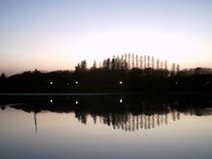 2015/12/20_伊佐沼の夕暮れ