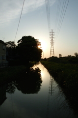 2015/05/17_備前前堀川の夕暮れ