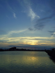 2016/07/24_溜め池の夕暮れ