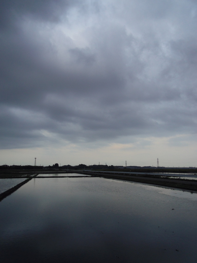 2017/05/27_水田の曇天