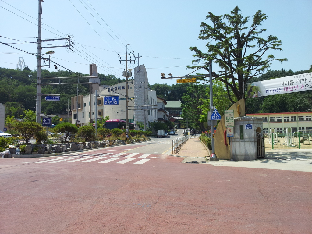 2017/06/18_群山西初等学校前の状況