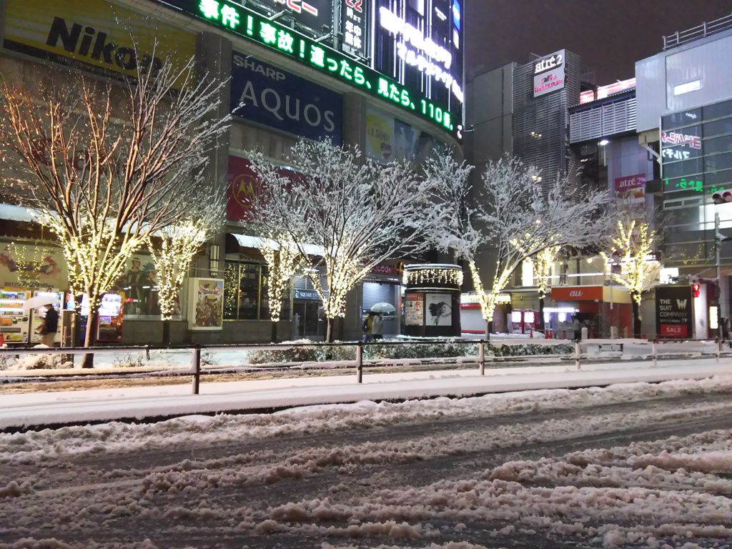 2018/01/22_都内の雪の夜