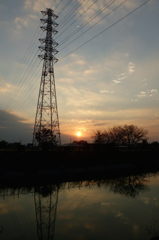 2014/10/25_見沼代用水の夕暮れ