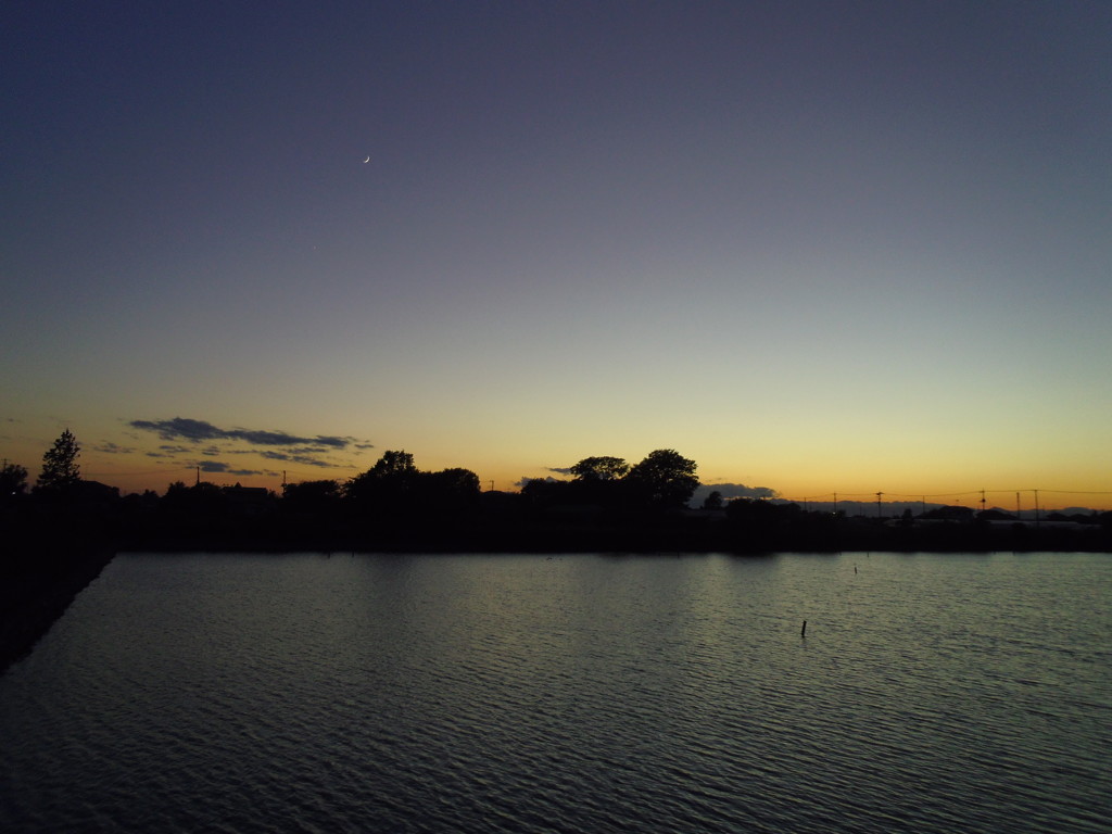 2016/11/03_溜め池の夕暮れ