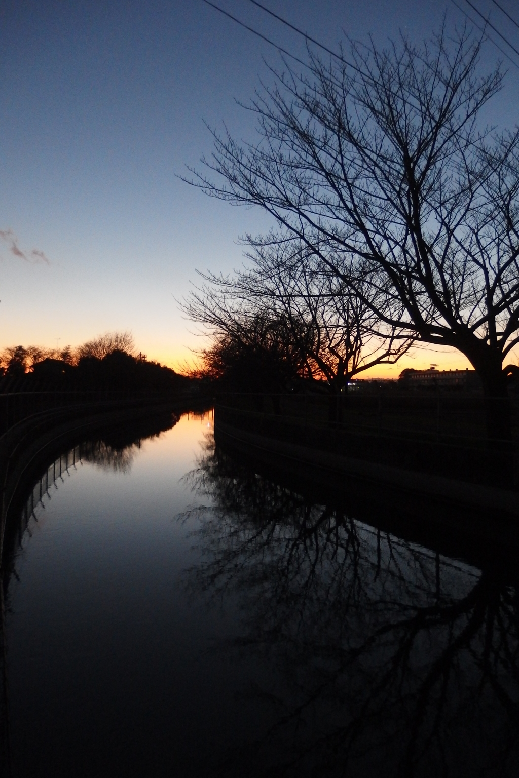 2015/12/26_見沼代用水の夕暮れ