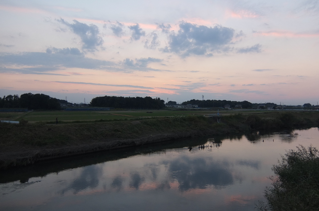 2014/10/19_元荒川の夕暮れ