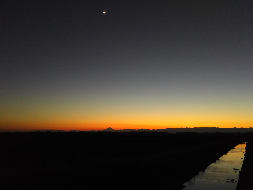 2017/01/02_用水路の夕暮れ