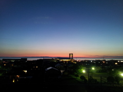 2017/06/14_宿から富山湾の夕暮れを望む