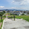 2018/07/14_中央公園展望台から盛岡市遺跡の学び館を望む