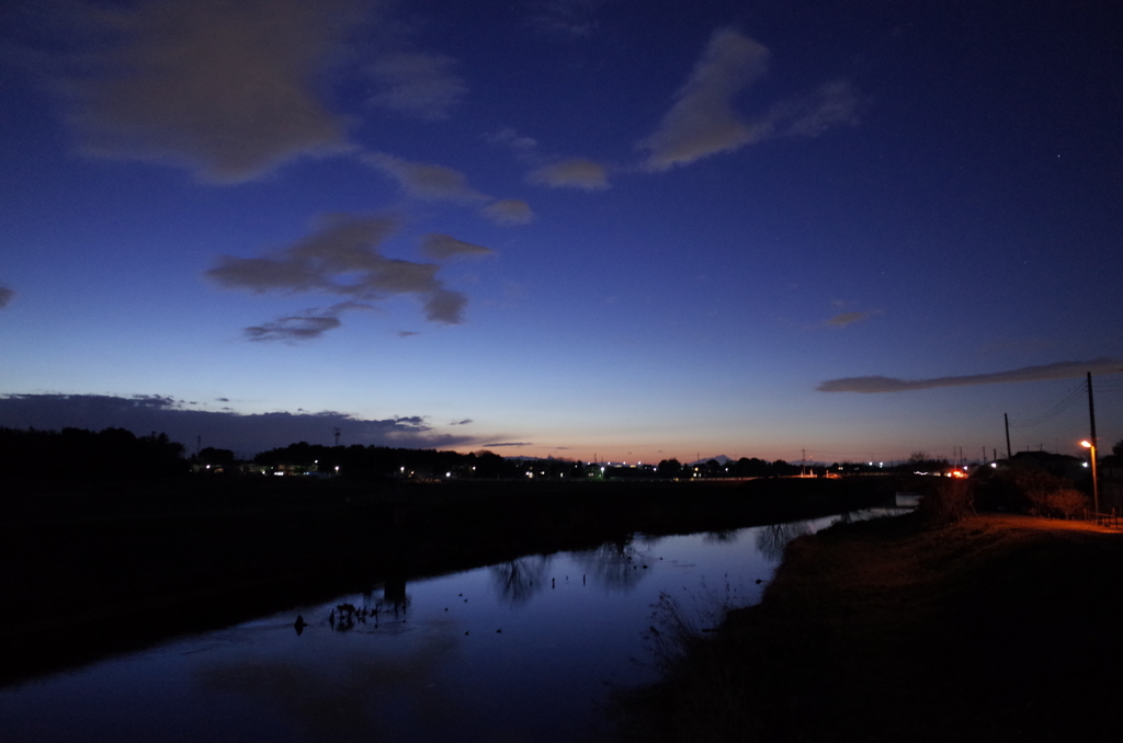 2016/02/07_元荒川の夕暮れ