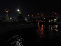 2017/10/26_夜の丸亀港と京極大橋