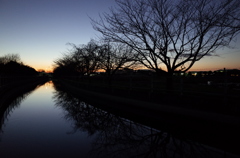 2015/12/26_見沼代用水の夕暮れ