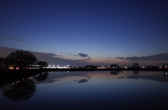 2016/01/11_溜め池の夕暮れ
