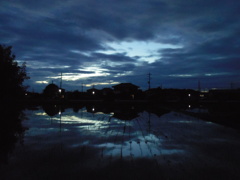 2017/07/01_水田の夕暮れ