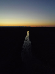 2017/01/02_用水路の夕暮れ