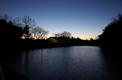 2016/01/01_堂の前池の夕暮れ