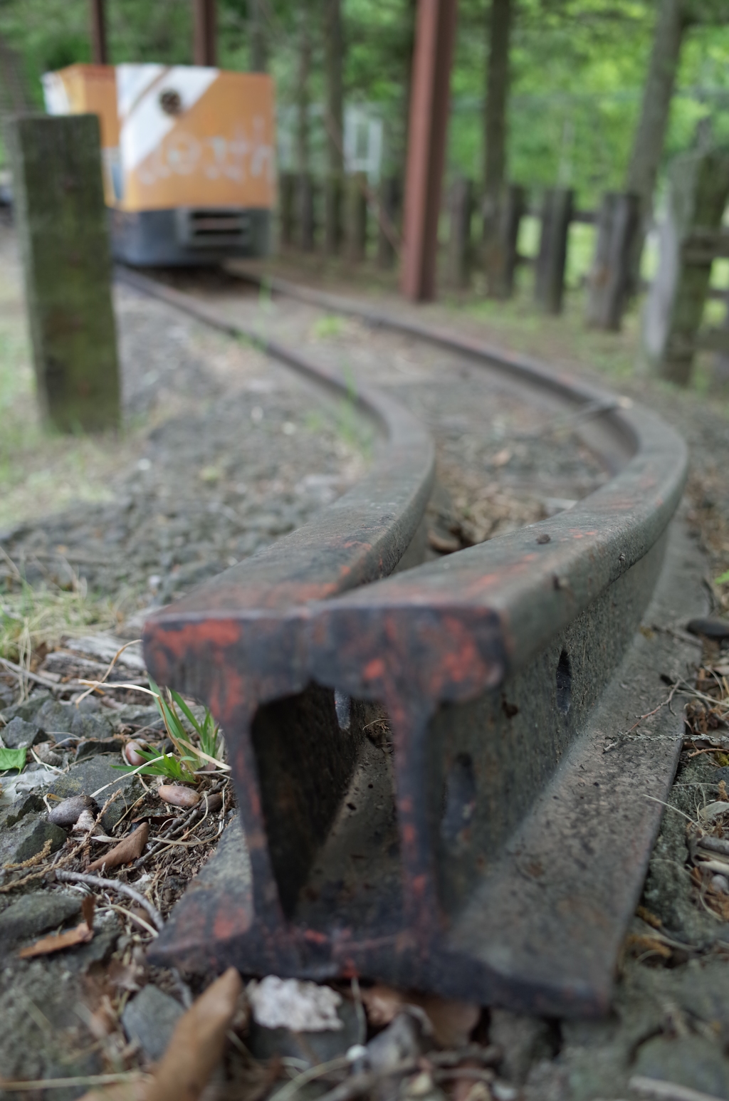 2016/05/01_トロッコ公園 天の川ステーションのレールと機関車