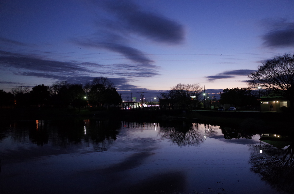 2015/12/30_西城沼公園の夕暮れ