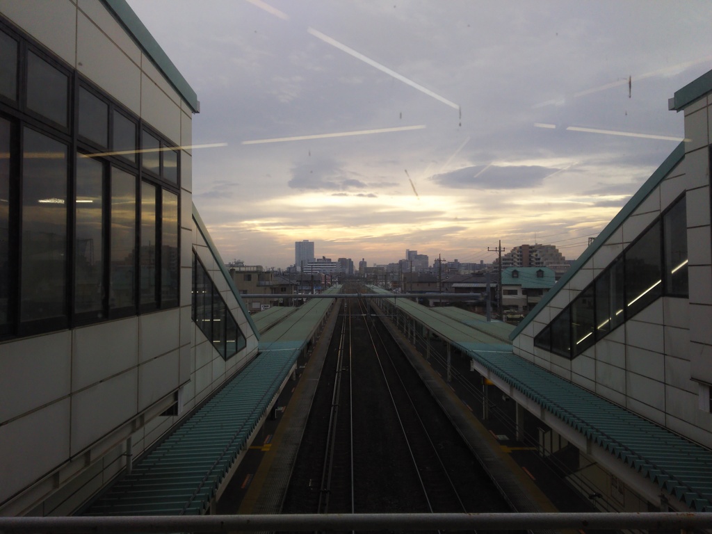 2018/01/17_北上尾駅の朝焼け
