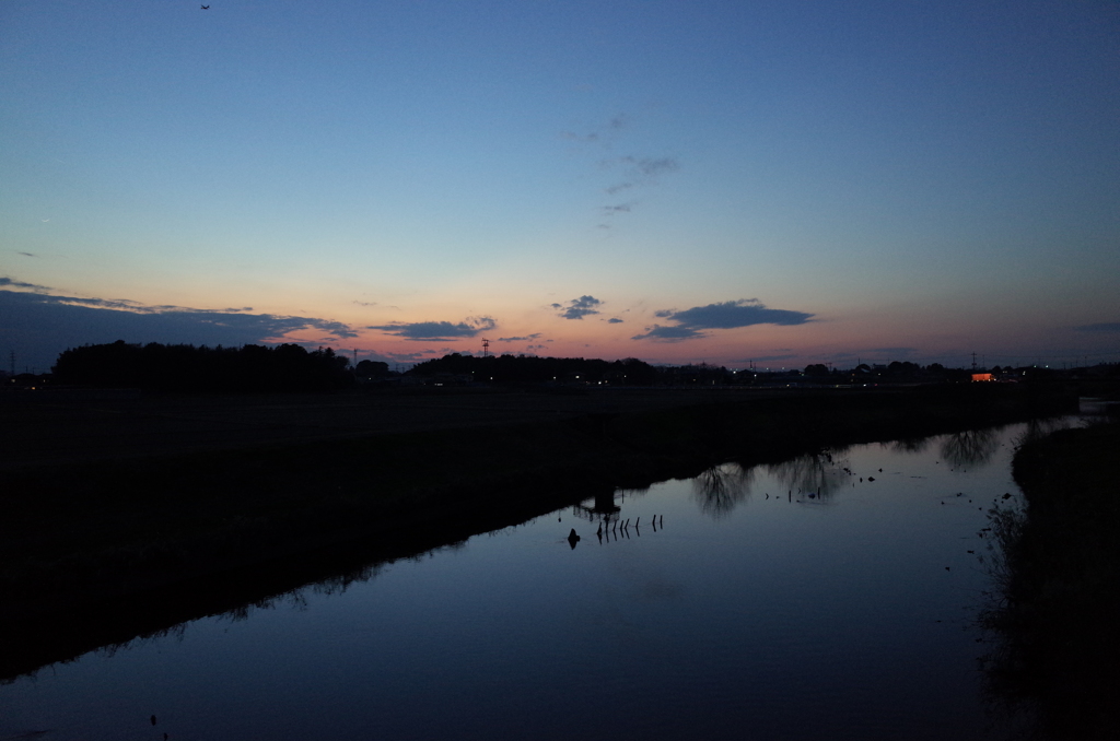 2016/01/11_元荒川の夕暮れ