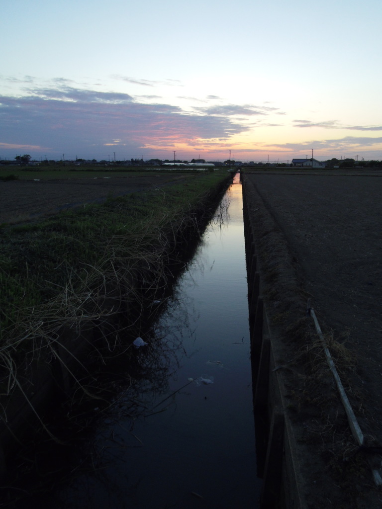 2017/05/04_用水路の夕暮れ