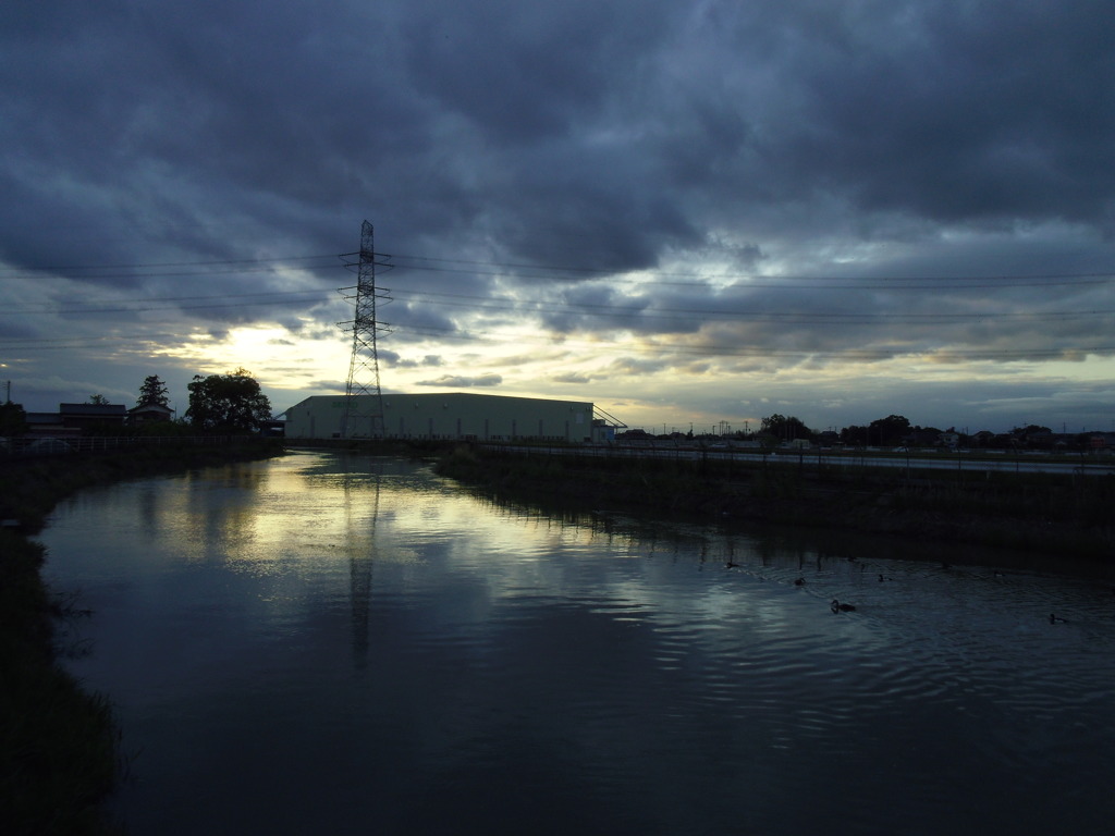 2017/05/14_見沼代用水の夕暮れ