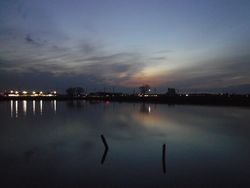 2017/02/26_溜め池の夕暮れ