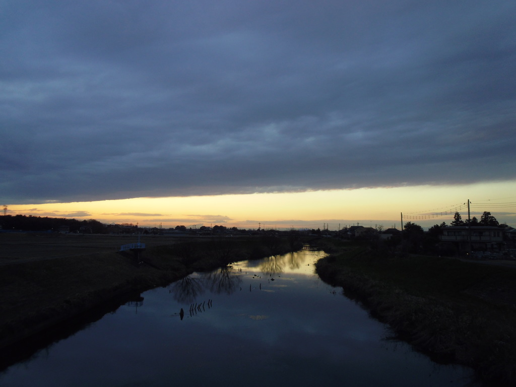 2017/02/18_元荒川の夕暮れ