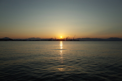 2016/08/12_函館湾の夕日