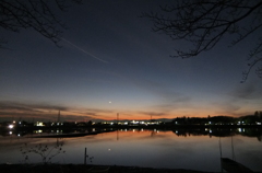 2014/12/23_伊佐沼の夕暮れ