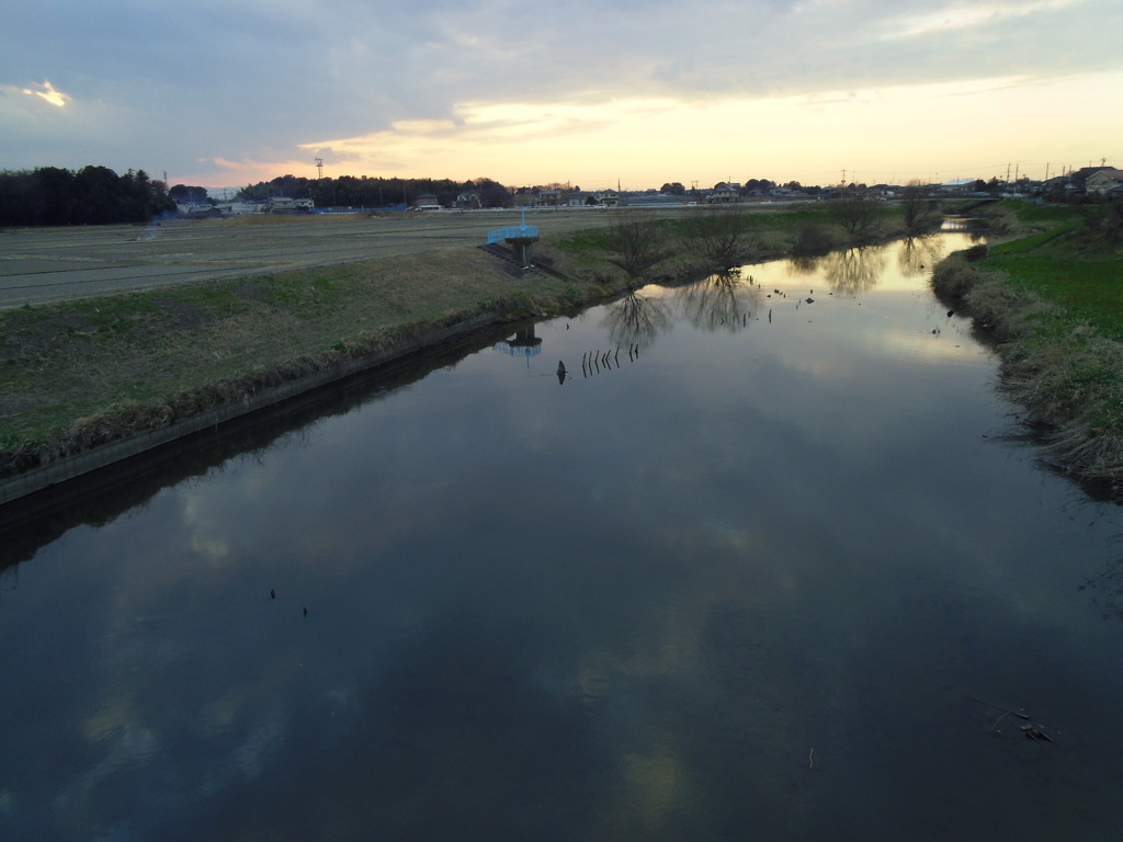 2017/02/25_元荒川の夕暮れ