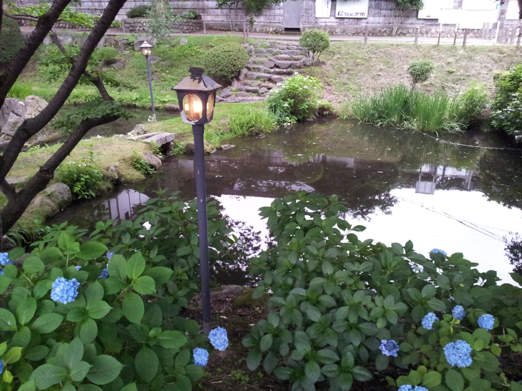 2016/07/16_盛岡城跡公園（岩手公園）鶴ケ池のガス灯