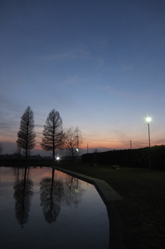 2014/12/28_川里中央公園の夕暮れ