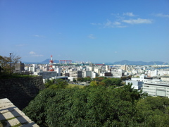 2017/10/26_丸亀城三の丸東張出石垣からの眺め