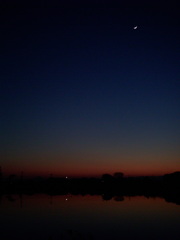 2016/02/11_溜め池の夕暮れ