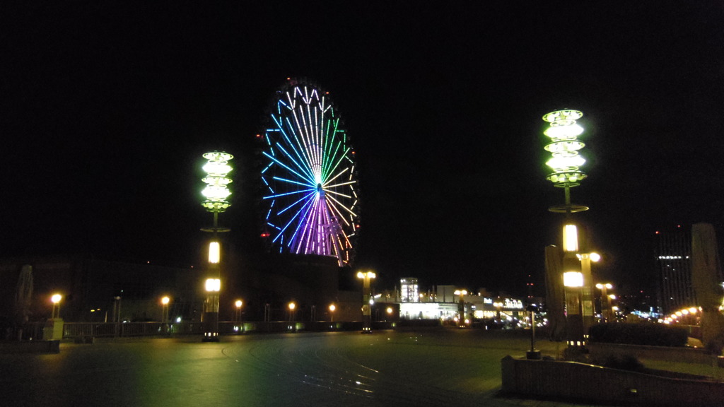 2014/01/01_夜の夢の大橋とパレットタウン大観覧車