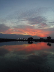 2016/10/30_溜め池の夕暮れ