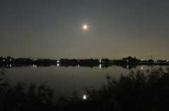 2015/09/27_伊佐沼の月夜