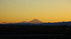 2013/12/22_夕暮れの富士山
