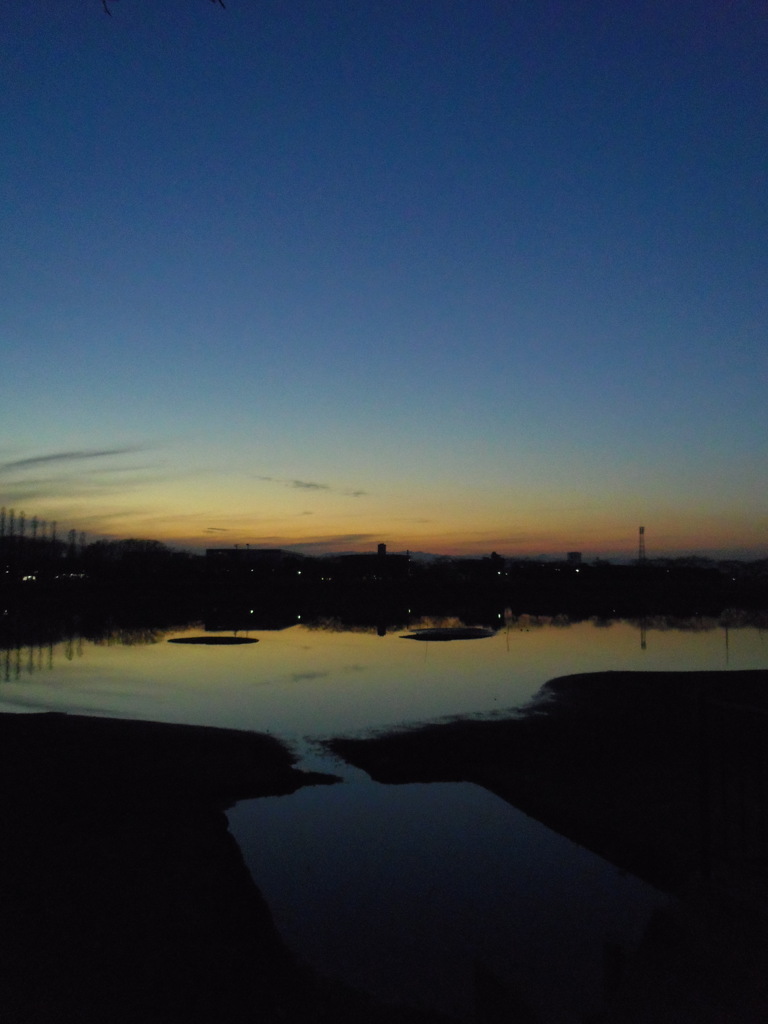 2017/01/07_伊佐沼の夕暮れ