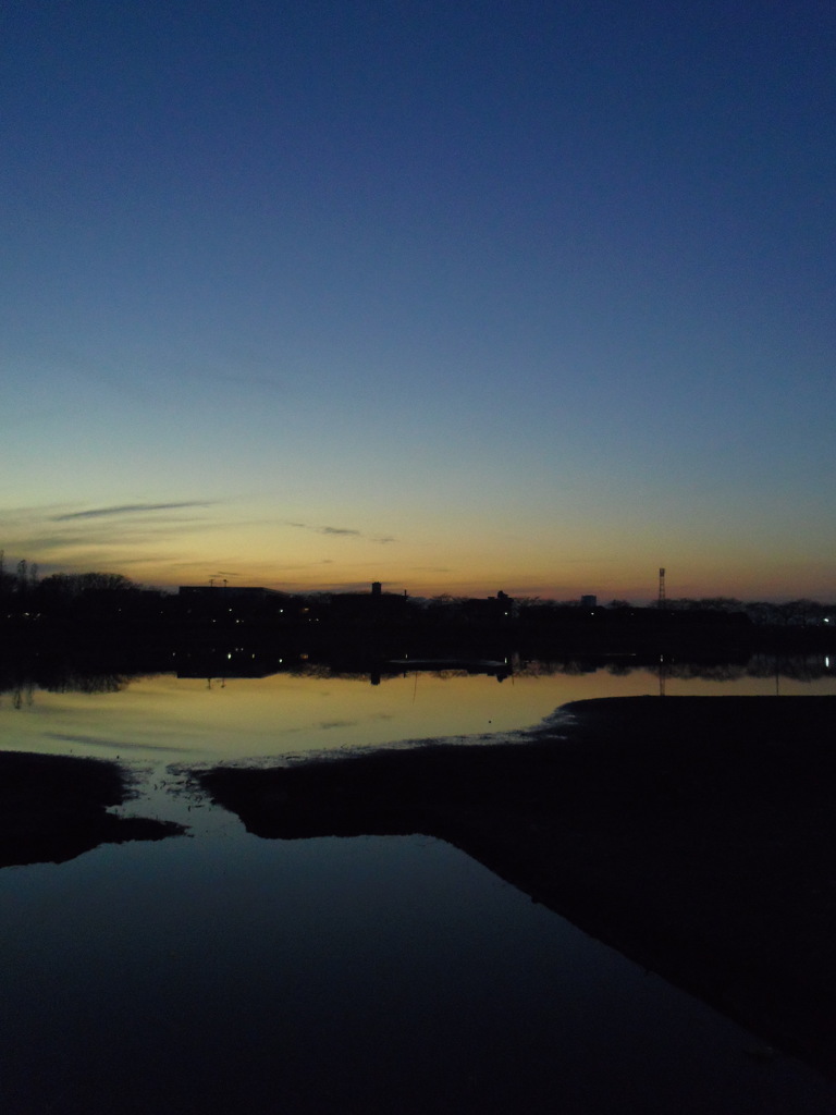 2017/01/07_伊佐沼の夕暮れ